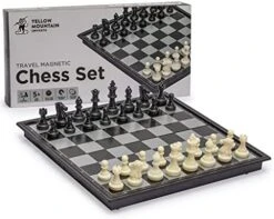 Yellow Mountain Imports Travel Magnetic Chess Set (9.8-Inch) - Folding And Portable Board Game -Folkmanis Toys Shop 51A8nDXr7jS. AC