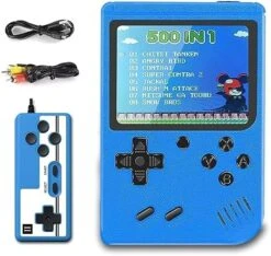 Handheld Console Retro Game Console LCD Screen Game TV Output Retro Games Built In 400 Classic Retro Video Games Birthday For Your Boys Girls-B -Folkmanis Toys Shop 51A95J8mzdL. AC