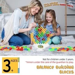 IKemiter Stacking Blocks Balance Game - 32 PCS Board Games For Kids & Adults Tower Balancing Stacking Toys Building Blocks For Family Games, Parties, Travel -Folkmanis Toys Shop 51AFJbjVoML