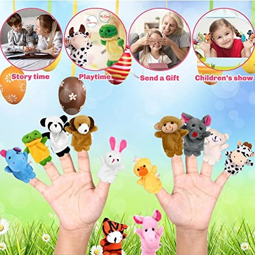 12 Pieces Easter Finger Puppets With Colorful Easter Eggs, Plush Animals Finger Puppets Easter Toys For Kids Easter Party Basket Stuffers, Easter Eggs Hunt Gift Exchange, Classroom Rewards 5 12 Pieces Easter Finger Puppets With Colorful Easter Eggs, Plush Animals Finger Puppets Easter Toys For Kids Easter Party Basket Stuffers, Easter Eggs Hunt Gift Exchange, Classroom Rewards - Image 3