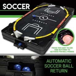 Franklin Sports Table Top Sports Game Set - 5-in-1 Sports Center Indoor Sports Games - Tabletop Soccer, Basketball, Hockey, Bowling + Pool -Folkmanis Toys Shop 51AHSYiySAL