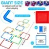 Hopscotch Game Squares Set Giant Sized 14.96 In Outdoor Games For Kids 5 Colored And 18 Connectors 4 Beanbags For Indoor Or Outdoor Game Obstacle Course Conditioning Agility Training 2 Hopscotch Game Squares Set Giant Sized 14.96 In Outdoor Games For Kids 5 Colored And 18 Connectors 4 Beanbags For Indoor Or Outdoor Game Obstacle Course Conditioning Agility Training -Folkmanis Toys Shop 51AKduUDEcL