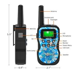 Caferria 3 Pack Walkie Talkies For Kids, 3 KMs Range Kids Walkie Talkies With 22 Channel 2 Way Radio, Kids Toys With Backlit LCD Flashlight, Toys For Boys And Girls Outdoor Adventure, Camping, Hiking -Folkmanis Toys Shop 51AKnqmd8PL