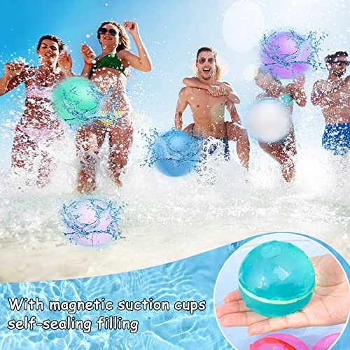 Reusable Water Balloons, 24 PCS Water Balloons, Water Balloons Quick Fill, Silicone Water Balloons, Used For Water Fight Game, Summer Fun Party Toys 6 Reusable Water Balloons, 24 PCS Water Balloons, Water Balloons Quick Fill, Silicone Water Balloons, Used For Water Fight Game, Summer Fun Party Toys - Image 4