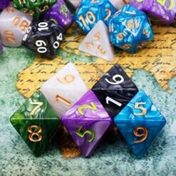 25mm DND Dice Sets,5 X 7-Die Giant Titan Polyhedral Dice Sets For D&D Dungeons And Dragons DND RPG MTG Table Games -Folkmanis Toys Shop 51AP7XCbYCL