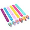 LOCHSOEL Silicone Mermaid Slap Bracelets - Cute Mermaid Theme Birthday Party Favors, Girls Party Favors Gifts Carnival Prizes Set （6 Pack -Folkmanis Toys Shop 51APG77yvIL