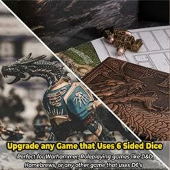 Lynx Bullet Metal Dice Set - Six Brass D6 Dices - Great For DND, Warhammer 40k, Role Playing Homebrews, D&D, Great RPG/Dungeons And Dragons/D And D Accessories Gifts. Can Use With Dice Tray/Tower -Folkmanis Toys Shop 51AQEdC2FRL