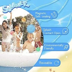 GENERIC Mrs Pops Shop 6 PCS Reusable Water Balloon Silicone Ball, Self Seal, Quick Fill, Water Toy, Outdoor And Backyard Fun, Summer Toy