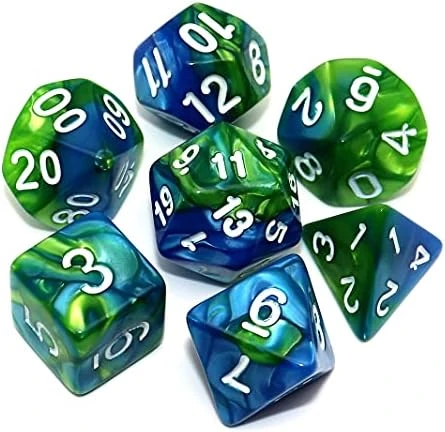 CREEBUY Rainbow DND Dice Set For Dungeon And Dragons D&D RPG Role Playing Games Polyhedral Dice With Bag 11 CREEBUY Rainbow DND Dice Set For Dungeon And Dragons D&D RPG Role Playing Games Polyhedral Dice With Bag - Image 9