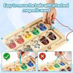 Montessori Toys For 3+ Year Old Magnetic Color And Number Matching Game Wooden Maze Board Learning Resources, Education Toys For Preschool Toddler Activities Counting Matching Games -Folkmanis Toys Shop 51AZ5WpOo5L