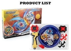 Battling Burst Game Tops Starter 4 In 1 Set (Genesis Valtryek;God Starter Drain Fafnir.8NT;Starter Nightmare Longinus. Ds;Spriggan Requiem .0.Zt)