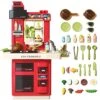 DeAO Play Kitchen Playset Pretend Food - 33 PCS Red Kitchen Toys For Kids, Real Spary Sounds And Lights,Role Playing Game Pretend Food And Cooking Playset For 3 4 Aged Boys Girls 2 DeAO Play Kitchen Playset Pretend Food - 33 PCS Red Kitchen Toys For Kids, Real Spary Sounds And Lights,Role Playing Game Pretend Food And Cooking Playset For 3 4 Aged Boys Girls -Folkmanis Toys Shop 51AbwkWjt3L