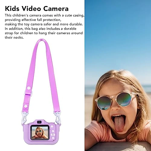 Children Video Camera Toy, Kids Video Camera Automatci Shutdown Rechargeable Fun Playing Video Recording For Boys Girls (Purple) 4 Children Video Camera Toy, Kids Video Camera Automatci Shutdown Rechargeable Fun Playing Video Recording For Boys Girls (Purple) - Image 2