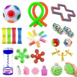 ChicFunhood 32 Pack Sensory Fidget Toys Set，Stress Relief Hand Toys For Adults Kids, Perfect For Birthday Party Favors, School Classroom Rewards, Pinata Goodie Bag Fillers