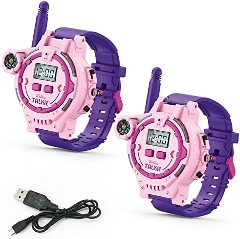 Rechargeable Walkie Talkie For Kids, Two-Way Radio Walky Talky With Flashlight Children Outdoor Game Interphone Toy Game And Gifts For Boy And Girl Age 4 To 12 (1×Blue+1×Pink) 11 Rechargeable Walkie Talkie For Kids, Two-Way Radio Walky Talky With Flashlight Children Outdoor Game Interphone Toy Game And Gifts For Boy And Girl Age 4 To 12 (1×Blue+1×Pink) - Image 9