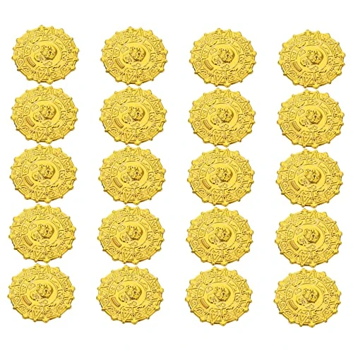 Toyvian 100pcs Pirate Simulated Coin Pirate Toy Plastic Coins Treasure Chest Toys Game Coins Mega Party Favors Simulation Treasure Coins Photography Pirates Coins Coins Gem Pirate Toys 3 Toyvian 100pcs Pirate Simulated Coin Pirate Toy Plastic Coins Treasure Chest Toys Game Coins Mega Party Favors Simulation Treasure Coins Photography Pirates Coins Coins Gem Pirate Toys