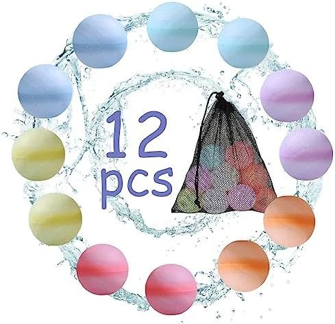 MIXMIO Reusable Water Balloons 24 Pack, Refillable Water Balloons Quick Fill, Silicone Water Balloons For Kids Adults, Summer Water Toys Outdoor Water War Games, Summer Fun Party Supplies 7 MIXMIO Reusable Water Balloons 24 Pack, Refillable Water Balloons Quick Fill, Silicone Water Balloons For Kids Adults, Summer Water Toys Outdoor Water War Games, Summer Fun Party Supplies - Image 5