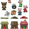 Three Little Pigs Story Set Flannel Felt Board Figures 14 Pieces PRECUT Plus Activity Pages Preschool Toddlers (Medium) 1 Three Little Pigs Story Set Flannel Felt Board Figures 14 Pieces PRECUT Plus Activity Pages Preschool Toddlers (Medium) -Folkmanis Toys Shop 51B0AmrgwKL