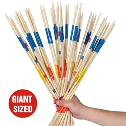 GOTHINK Jumbo Large 20 Inch Pick Up Sticks, Classic Bamboo Outdoot Toy Game For Kids And Adults, Perfect For Indoor And Outdoor Play, Enhance Strategy And Coordination Skills 11 GOTHINK Jumbo Large 20 Inch Pick Up Sticks, Classic Bamboo Outdoot Toy Game For Kids And Adults, Perfect For Indoor And Outdoor Play, Enhance Strategy And Coordination Skills -Folkmanis Toys Shop 51B23A8QmUL