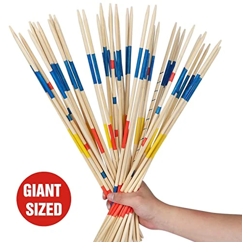 GOTHINK Jumbo Large 20 Inch Pick Up Sticks, Classic Bamboo Outdoot Toy Game For Kids And Adults, Perfect For Indoor And Outdoor Play, Enhance Strategy And Coordination Skills 6 GOTHINK Jumbo Large 20 Inch Pick Up Sticks, Classic Bamboo Outdoot Toy Game For Kids And Adults, Perfect For Indoor And Outdoor Play, Enhance Strategy And Coordination Skills - Image 4