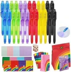 24 Pcs Invisible Ink Pens With UV Light For Kids, Spy Pen Invisible Magic Secret Message Pen With Two Notepads, Kids Party Favors Magic Marker Disappearing Ink Markers Festival Gift For Children 19 24 Pcs Invisible Ink Pens With UV Light For Kids, Spy Pen Invisible Magic Secret Message Pen With Two Notepads, Kids Party Favors Magic Marker Disappearing Ink Markers Festival Gift For Children -Folkmanis Toys Shop 51B2XD8TpyL. AC
