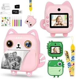 Ainiv Kids Camera, Kids Selfie Camera For Boys And Girls, Digital Camera With Photo Stickers And Puzzle Games, Boys And Girls Gifts, With 32GB SD Card, 2.0 Inch IPS Screen 1080P Video Camcorder-Orange -Folkmanis Toys Shop 51B6bLlLh4L. AC