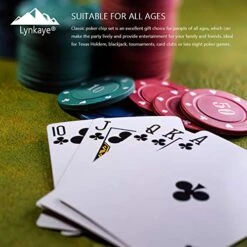 Lynkaye Plastic Poker Chips Set Of 100 Pcs With Storage Box,Denomination Printed Casino Style Chip For Texas Home Game Nights,Holdem Poker Nights,Blackjack Or Roulette Games,Casino Parties -Folkmanis Toys Shop 51B7amSyNJL