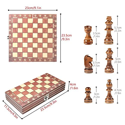 VGEBY Wooden Folding Chess Travel Magnetic Chess Set Toys For Kids And Adults Leisure Sports 5 VGEBY Wooden Folding Chess Travel Magnetic Chess Set Toys For Kids And Adults Leisure Sports - Image 3