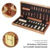 SOPHREPT Magnetic Handmade Wooden Travel Chess Set &Checkers Set 2 In 1 Folding Game Chessboard Toy Set With Storage Slot/Instruction Manual/Storage Bag, For Kids And Adults -Folkmanis Toys Shop 51BP1X3k3QL