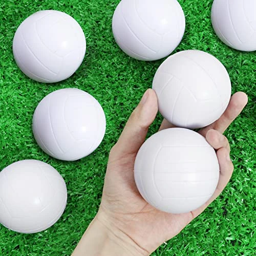 Darovly 8Pcs Mini Volleyball White Stress Balls Foam Stress Ball Soft Sports Small Volleyball For Party Supplies/Carnival/Reward/Sports Games/Gifts/Stocking Stuffers (2.4 Inch) 5 Darovly 8Pcs Mini Volleyball White Stress Balls Foam Stress Ball Soft Sports Small Volleyball For Party Supplies/Carnival/Reward/Sports Games/Gifts/Stocking Stuffers (2.4 Inch) - Image 3
