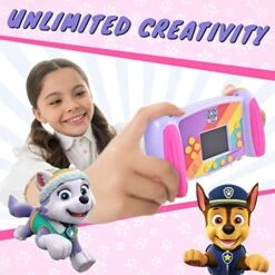 GENERIC First Trends Paw Patrol Interactive Camera For Kids, Fun Rechargeable Camera For Children With Video, 4 X Zoom Camera, MP3 Player, Cool Games & More- SD Card Included- Retro Toy For Kids Ages 3+