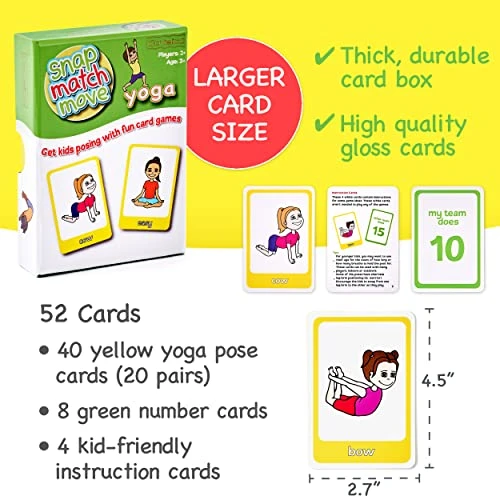 Covelico Fun Kids Yoga - Yoga Cards For Kids And Yoga Dice For Kids - Physical Education Equipment And Classroom Exercises - Yoga Games For Children, Kids Fitness 7 Covelico Fun Kids Yoga - Yoga Cards For Kids And Yoga Dice For Kids - Physical Education Equipment And Classroom Exercises - Yoga Games For Children, Kids Fitness - Image 5