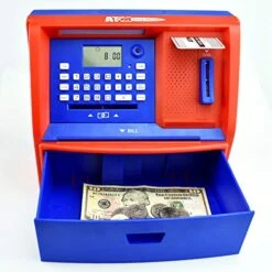 Talking ATM Savings Bank, Digital Piggy Bank, ATM Money Coins Machine For Kids Birthday Gift (Red/Blue) 17 Talking ATM Savings Bank, Digital Piggy Bank, ATM Money Coins Machine For Kids Birthday Gift (Red/Blue) -Folkmanis Toys Shop 51BZXd1ykIL