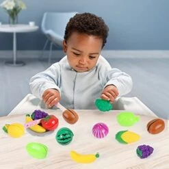 DeAO Kitchen Toy Sink Toys With Cutting Food,Electric Dishwasher Playing Toy With Running Water, Role Playing Game Pretend Food,44 PCS Kitchen Accessories Set For 3 4 5 Years Old Girls Boys -Folkmanis Toys Shop 51BgEUPpB9L