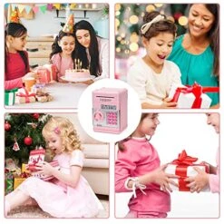 Pink Piggy Bank Cash Coin Can ATM Bank Electronic Coin Money Bank Money Saving Box For Teen Girl Toy Age 4 8 10 12 With Password Code Lock For Kids 4 7 8 9 10 11 Year Old Girl Gift Hot Best Gifts Idea -Folkmanis Toys Shop 51BrdKCYynL