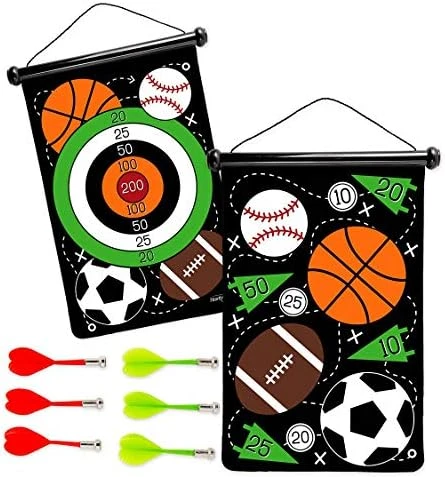 HearthSong Double-Sided Magnetic Canvas Kids' Target Game For Portable Play, Includes Six Magnetic Darts (Sports) 8 HearthSong Double-Sided Magnetic Canvas Kids' Target Game For Portable Play, Includes Six Magnetic Darts (Sports) - Image 6