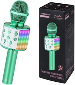 Toys For Girls Karaoke Microphone - Portable Wireless Bluetooth Karaoke Mic Machine With Flashlights, 3 4 5 Year Old Girl Birthday Gifts,Kids Toys For 6 7 8 9 10 Year Old Girl Stuff Teen Girl Gifts -Folkmanis Toys Shop 51C2Yak5QaL. AC