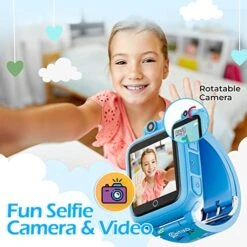 Contixo Smart Watch For Kids - Kids Watch Digital Watches With Camera Music Games Smartwatch Educational Toy For Boys Girls Ages 3 4 5 6 7 8 9 10 11 12 Year Old Birthday Gifts Ideas For Kids (Blue) -Folkmanis Toys Shop 51CBhLiUyEL