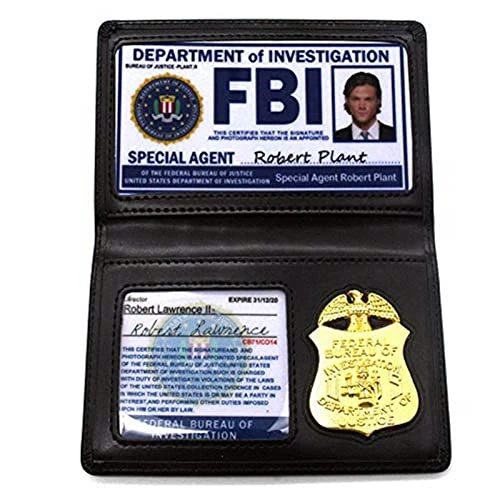 YXBOMG Novelty FBI Badge Roleplay Props, FBI Card Holder Leather Wallet Police Badge Special Undercover Agent ID Holder Halloween Party Game Toy Gift 3 YXBOMG Novelty FBI Badge Roleplay Props, FBI Card Holder Leather Wallet Police Badge Special Undercover Agent ID Holder Halloween Party Game Toy Gift