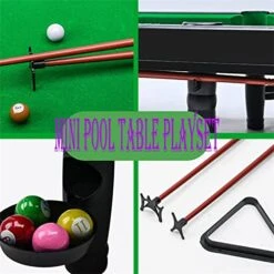 Mini Pool Table Playset, Mini Billiards Table Top Game For Kids Adults, Mini Table Top Pool Set Billiards, Small Billiards Game With Resin Balls, Fun Home & Office Desk Games (27.5*19.2*7.5cm) -Folkmanis Toys Shop 51CQzPp1dkL