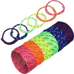 WILLBOND 216 Neon Friendship Bracelets Bulk For Kids Birthday Classroom Student Gift Adjustable Paracord Bracelets Rope Woven Neon Colors Christmas Goody Bag Stuffers Girls Boy Party Favors