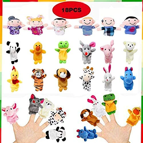18 Pack Finger Puppets Set ,Plush Soft 12 Animals + 6 People Family Finger Puppets For Kids Toddlers Baby Story Time Playtime School Gift 3 18 Pack Finger Puppets Set ,Plush Soft 12 Animals + 6 People Family Finger Puppets For Kids Toddlers Baby Story Time Playtime School Gift