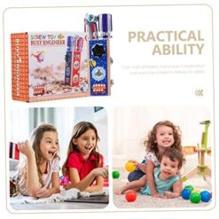 Toyvian Screw Toy Kids Toys For Girls Puzzle Toys Kids Girl Toys Wooden Construction Toy Basic Skills Educational Toy Education Toys Child Educational Plaything Early Educational Toy Bolt -Folkmanis Toys Shop 51CYqioNdwL