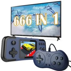 Fadist Handheld Game Console, Retro Mini Game Console With 666 Classic Games, 3.0 Inch Screen, Rechargeable Battery, Portable Game Console, Support TV, Ideal Gift For Kids, Friend, Lover