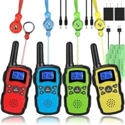 Wishouse Walkie Talkies For Kids Adults Rechargeable Long Range 4 Pack With 2 USB Chargers 12 Batteries,Family Walky Talky,Outdoor Camping Games Indoor Toys Birthday Xmas Gift For Boys Girls Children 27 Wishouse Walkie Talkies For Kids Adults Rechargeable Long Range 4 Pack With 2 USB Chargers 12 Batteries,Family Walky Talky,Outdoor Camping Games Indoor Toys Birthday Xmas Gift For Boys Girls Children -Folkmanis Toys Shop 51CdHamGHwL. AC