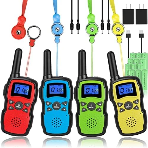 Wishouse Walkie Talkies For Kids Adults Rechargeable Long Range 4 Pack With 2 USB Chargers 12 Batteries,Family Walky Talky,Outdoor Camping Games Indoor Toys Birthday Xmas Gift For Boys Girls Children 15 Wishouse Walkie Talkies For Kids Adults Rechargeable Long Range 4 Pack With 2 USB Chargers 12 Batteries,Family Walky Talky,Outdoor Camping Games Indoor Toys Birthday Xmas Gift For Boys Girls Children - Image 13