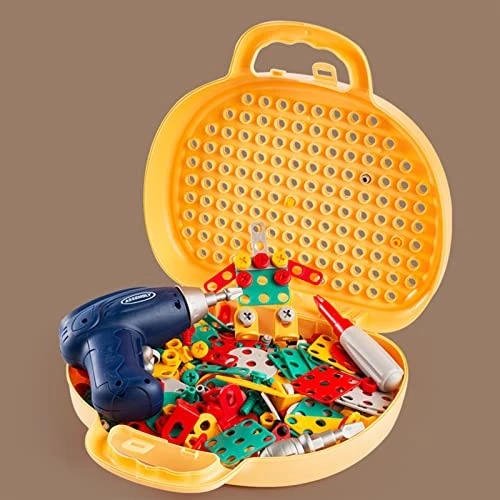 GENERIC 2023 Creative Toolbox, Thursday Creative Toolbox Toys Electric Drill Screwdriver Tools Electric Drill Construction Toys Preschool Educational Activities Toys For Children Over 3 Years Old (Yellow) 5 GENERIC 2023 Creative Toolbox, Thursday Creative Toolbox Toys Electric Drill Screwdriver Tools Electric Drill Construction Toys Preschool Educational Activities Toys For Children Over 3 Years Old (Yellow) - Image 3