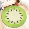 Rugendary Cute Kiwi Fruit Rug Cool And Fresh Home Decor For Kitchen Kids Room Bathroom Bedroom Non Slip Machine Washable Round Large Area Rug Spring Summer Home Decoration Carpet (2x2 Ft.) -Folkmanis Toys Shop 51CgMfYQg3L