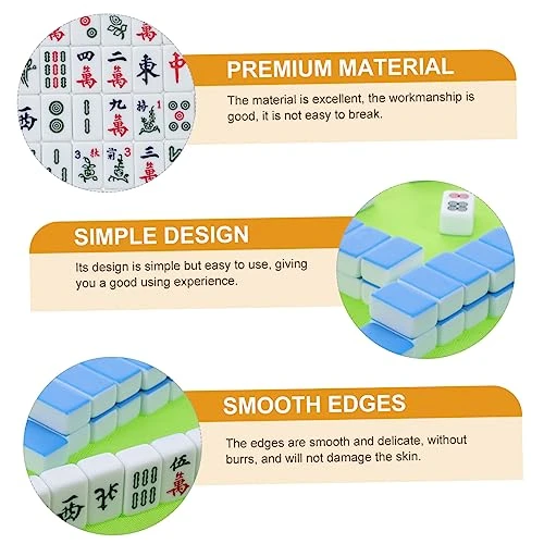 Totority 1 Set Mini Portable Mahjong Travel Set Camping Tablecloth Mini Chess Board American Mahjong Set Party Mahjong Toy With Table Cloth Mahjong Set For Travel Melamine Green Travel Game 3 Totority 1 Set Mini Portable Mahjong Travel Set Camping Tablecloth Mini Chess Board American Mahjong Set Party Mahjong Toy With Table Cloth Mahjong Set For Travel Melamine Green Travel Game