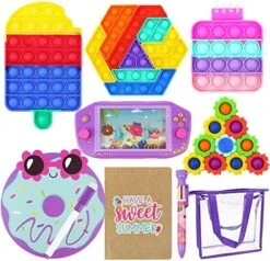 QTOP Fidget Toys Set,10 Pack Fidget Toys, Sensory Toys, Erasable Board Toys, Water Games And Puzzles, Activities Toy For Boys And Girls 4 5 6 7 8 Years - Learning Gift For Trip (Rainbow) 18 QTOP Fidget Toys Set,10 Pack Fidget Toys, Sensory Toys, Erasable Board Toys, Water Games And Puzzles, Activities Toy For Boys And Girls 4 5 6 7 8 Years - Learning Gift For Trip (Rainbow) -Folkmanis Toys Shop 51CmOMJz69L. AC